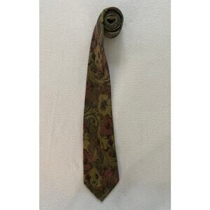 Bachrach Men’s 100% Floral Silk Necktie 3.5”Wx60”L ~ NEW $59 ~ Italian Made